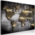 Obraz mapa świata czarno złota
